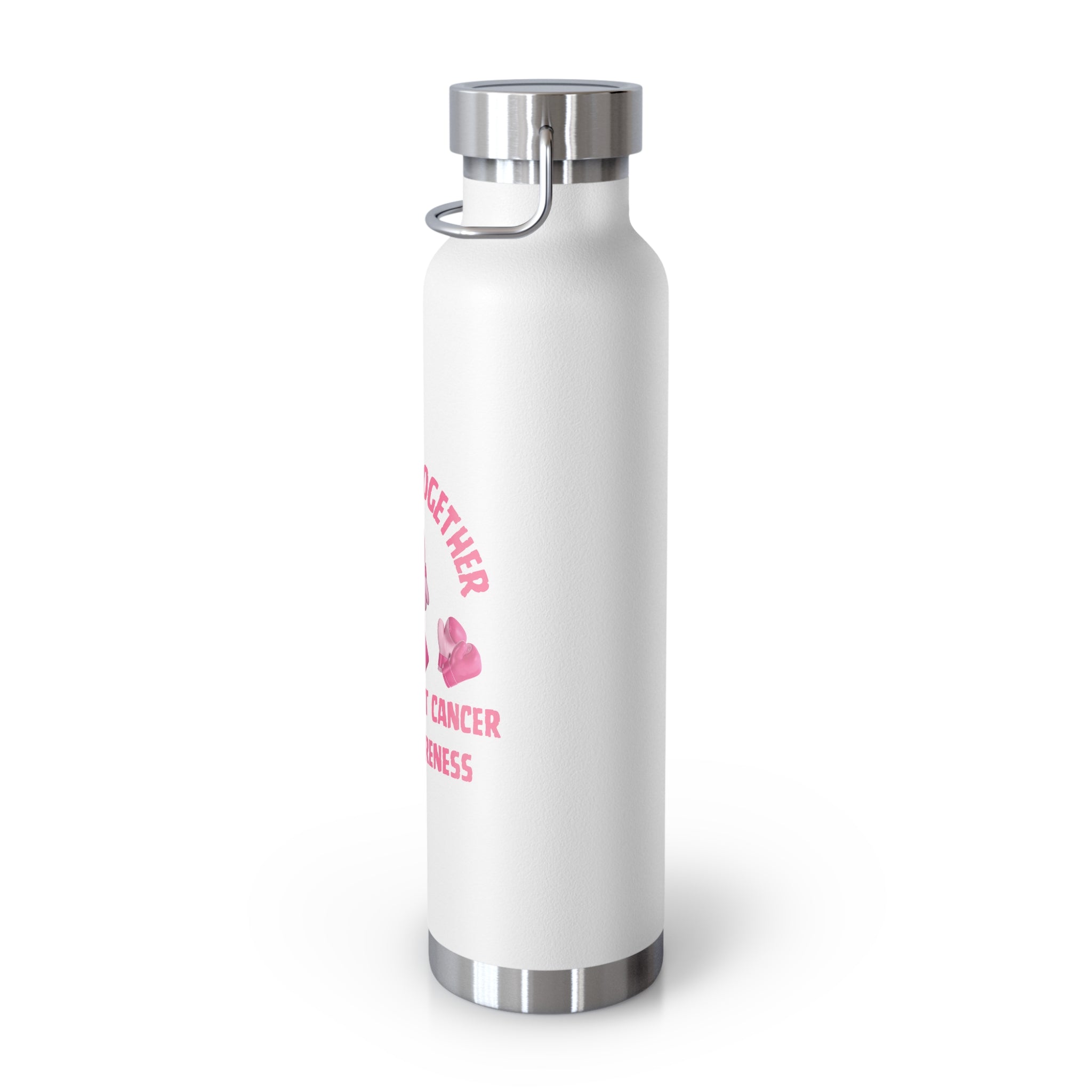 Breast Cancer Awareness "We Fight Together" Pink Ribbon 22oz Insulated Water Bottle