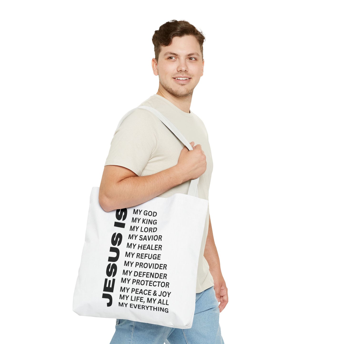 Christian JESUS IS Tote Bag - White