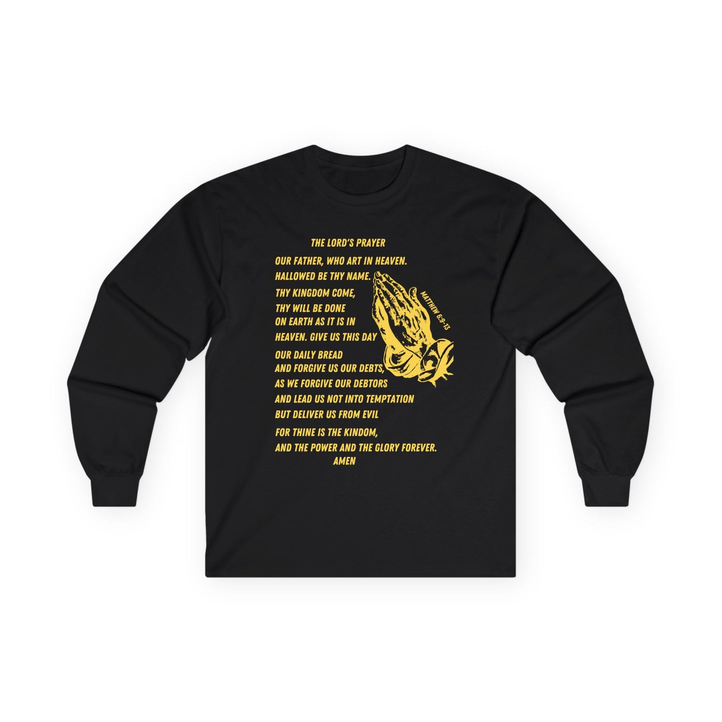 The Lord's Prayer Long Sleeve Tee - Gold