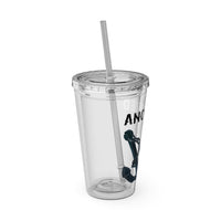 Anchored in the Lord 16oz Tumbler with Straw