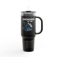 Anchored in the Lord 40oz Insulated Travel Mug White
