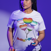 Pride Heart Balloons Short Sleeve Shirt