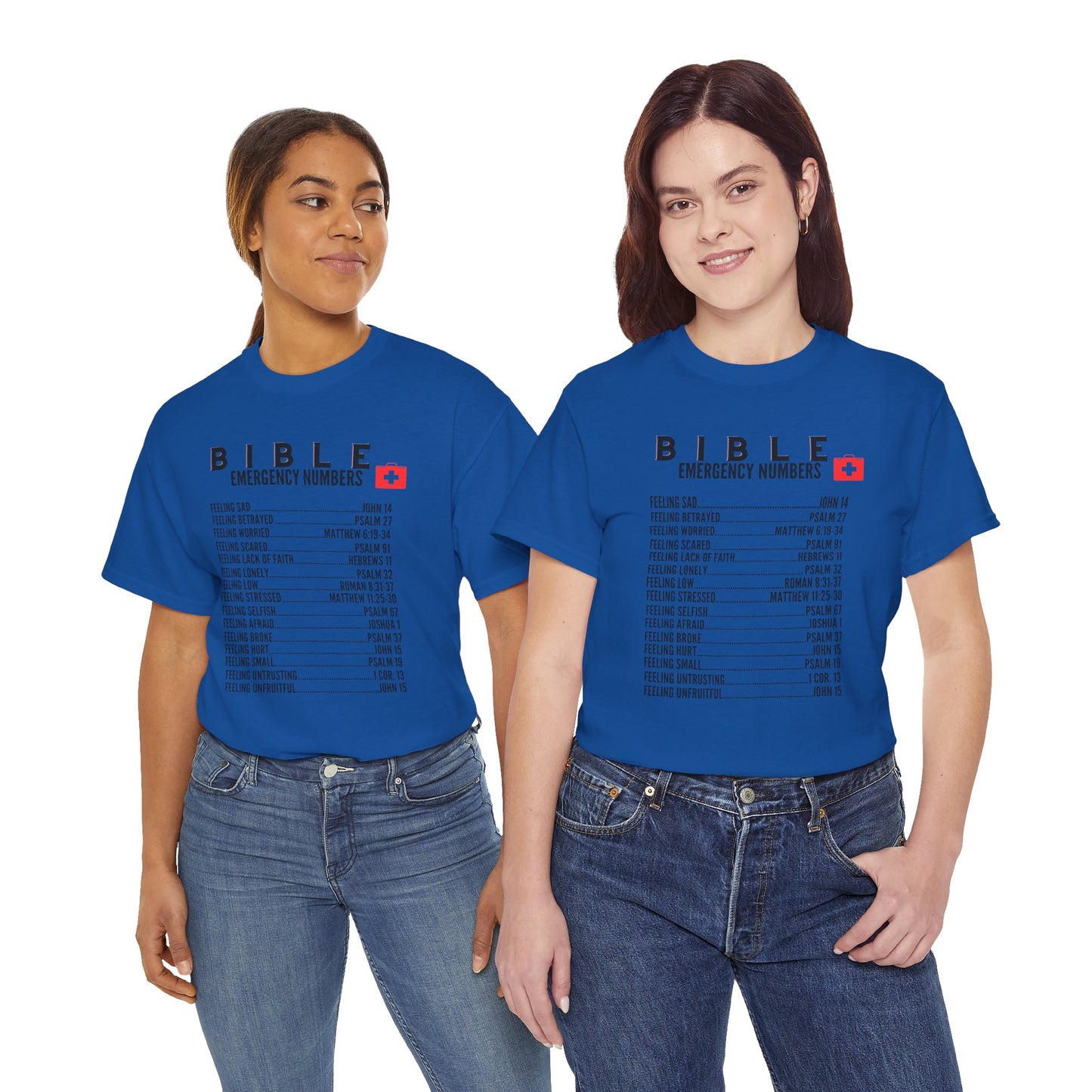 Bible Emergency Numbers Tee - Black