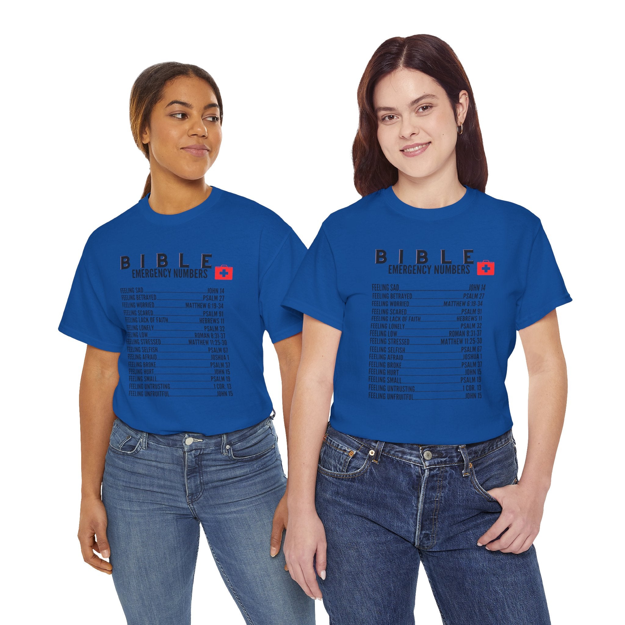 Bible Emergency Numbers Tee - Black