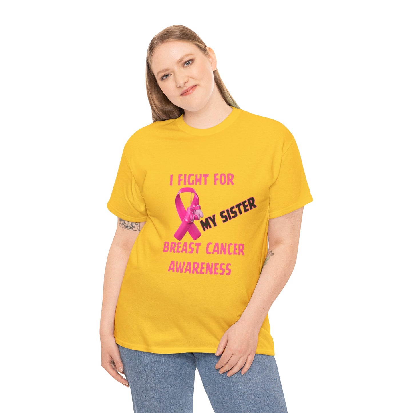 I Fight for My Sister Pink Ribbon Tee
