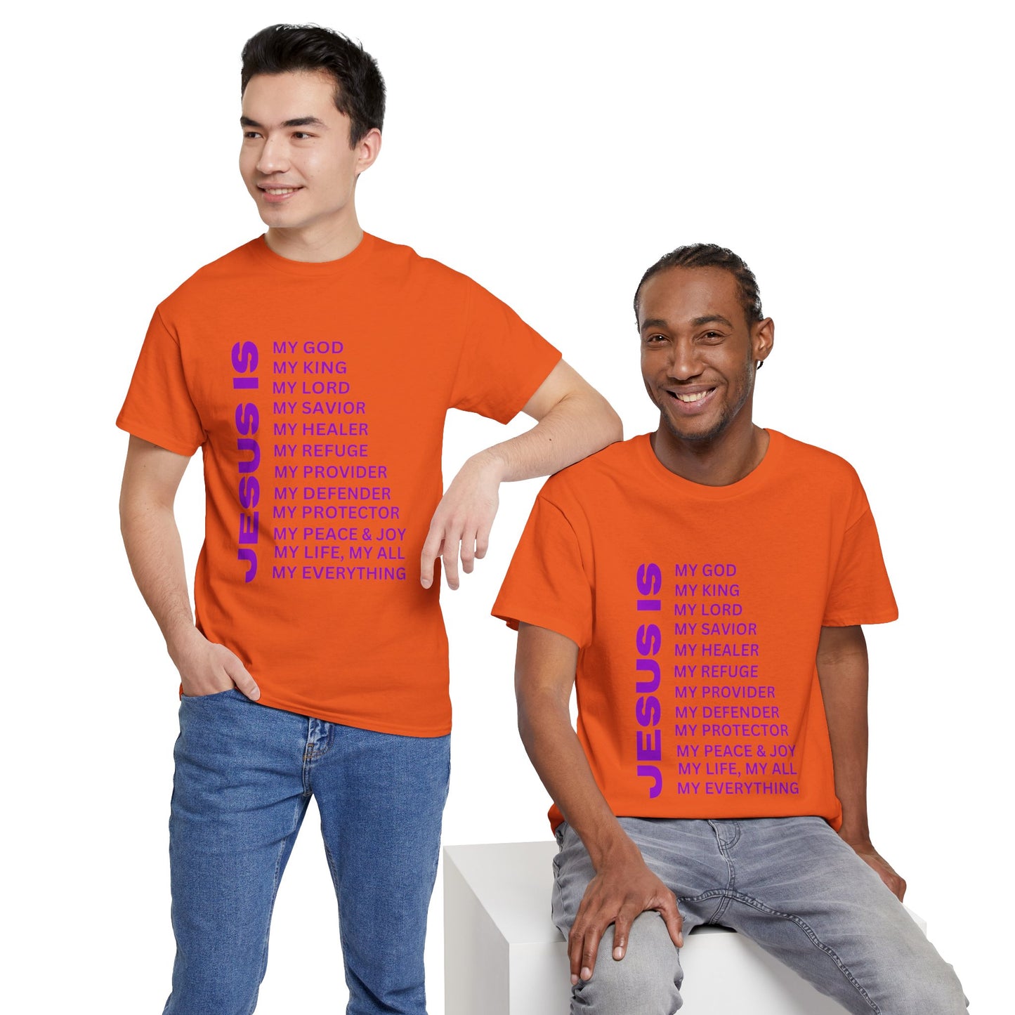 Christian JESUS IS T-shirt - Purple