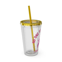 "No One Fights Alone" 16oz Tumbler with Straw
