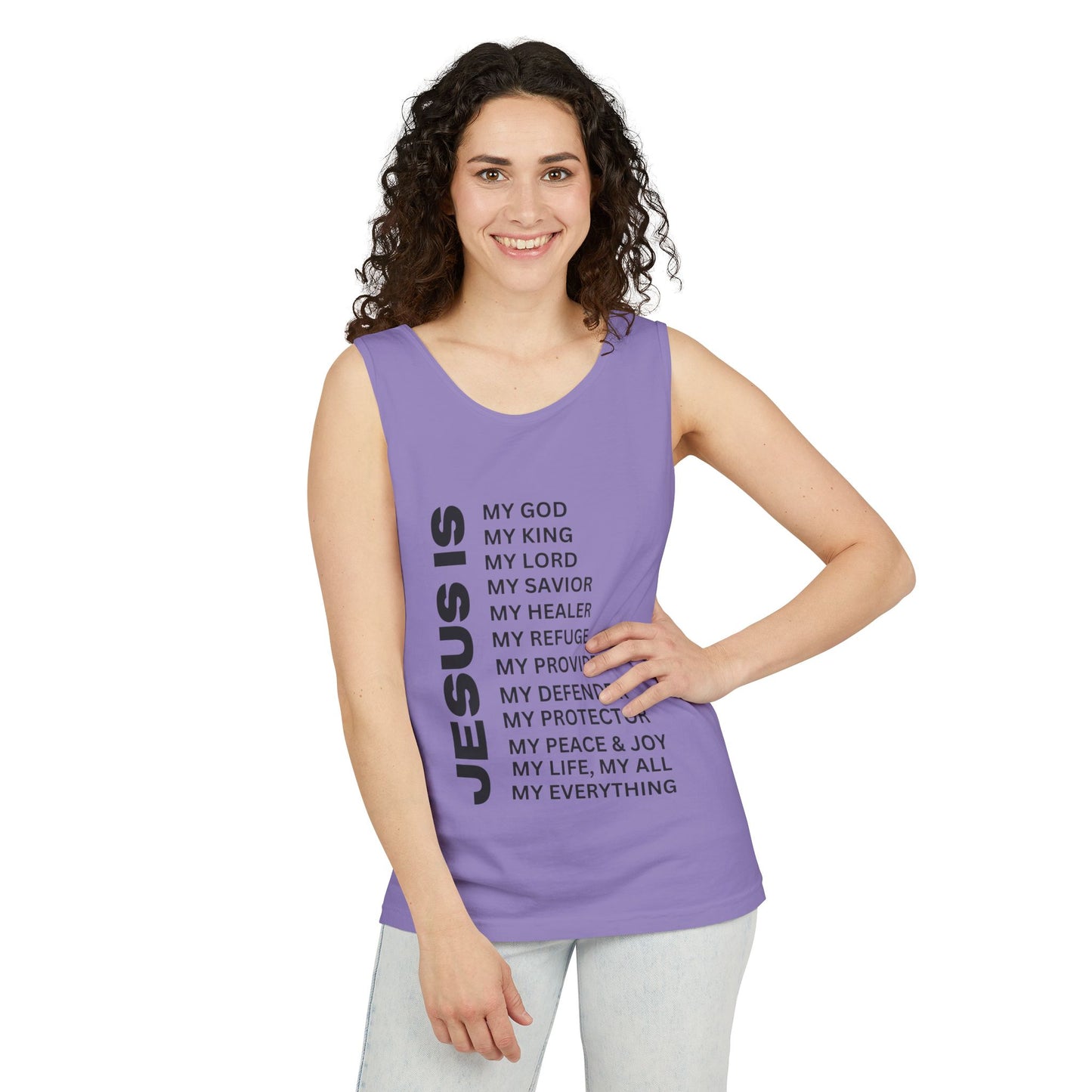 Christian JESUS IS Tank - Black