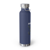 "Anchored in the Lord" 22oz Insulated Water Bottle — White
