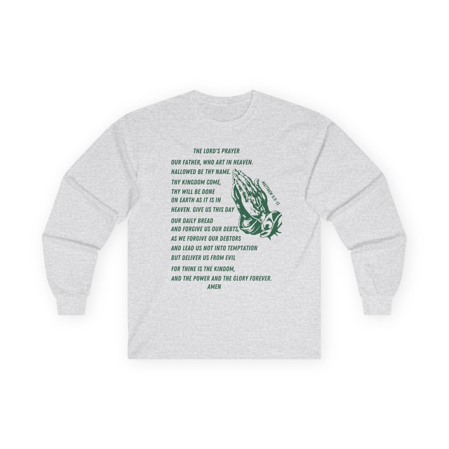 The Lord's Prayer Long Sleeve Tee - Green