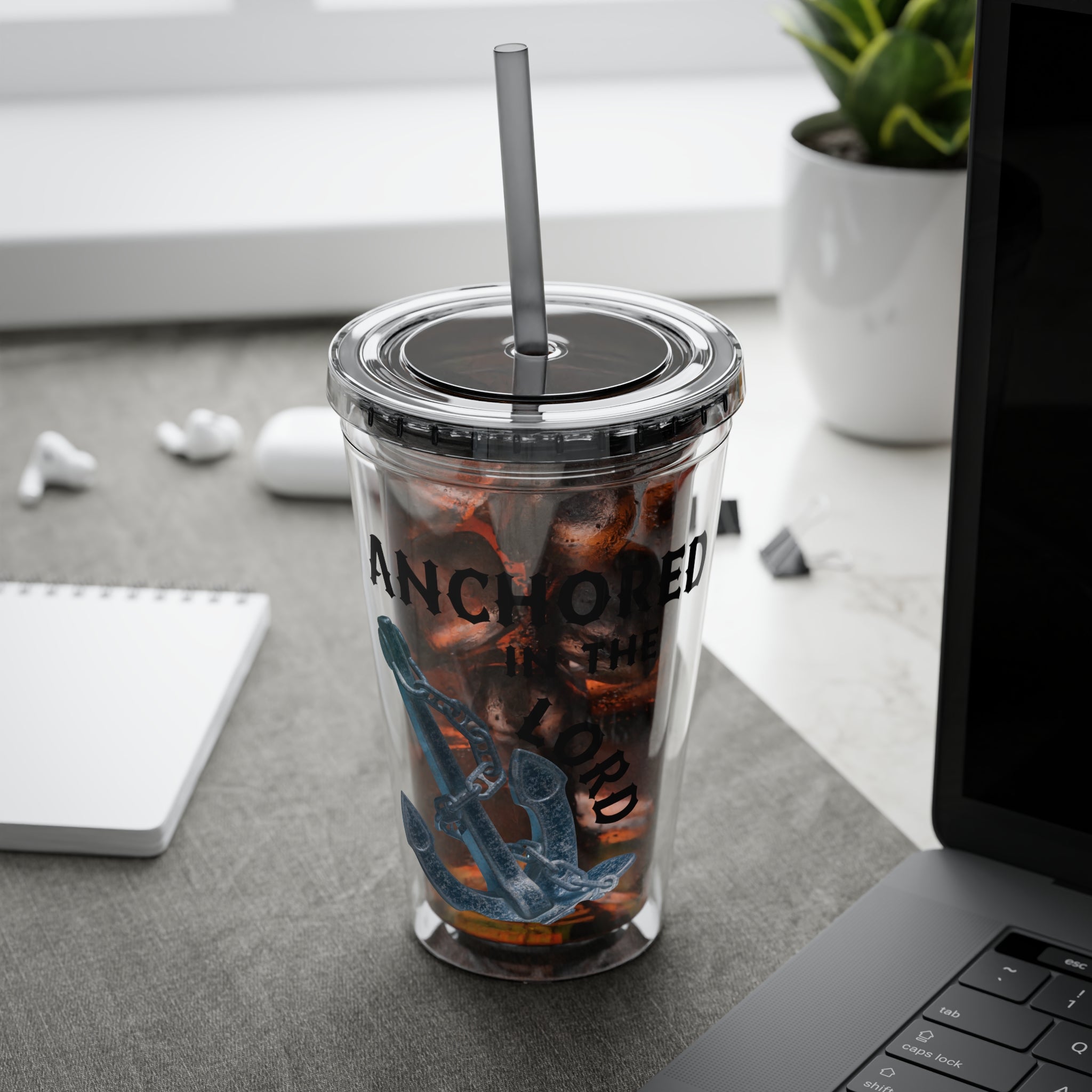 Anchored in the Lord 16oz Tumbler with Straw