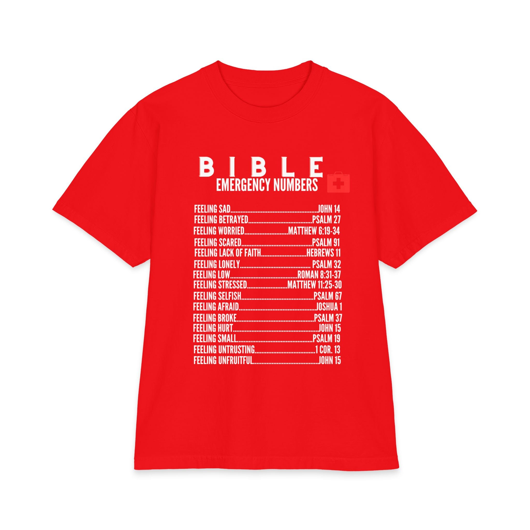 Bible Emergency T-shirt - 7X only - White