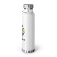 Autism Puzzle Heart Awareness — 22oz Insulated Water Bottle