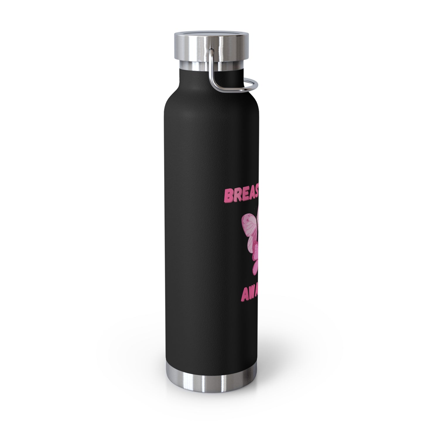 Butterfly Breast Cancer Awareness 22oz Insulated Water Bottle