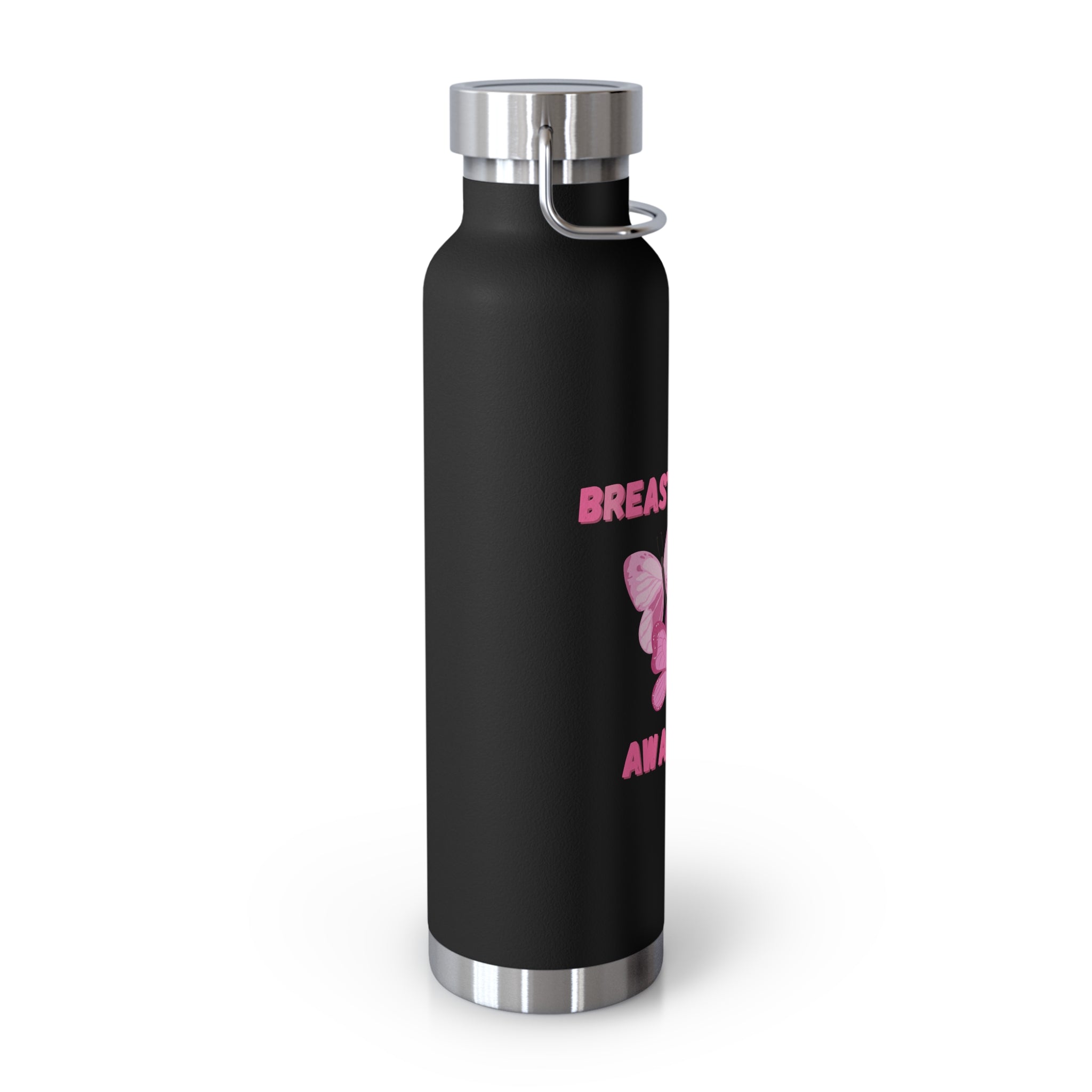 Butterfly Breast Cancer Awareness 22oz Insulated Water Bottle