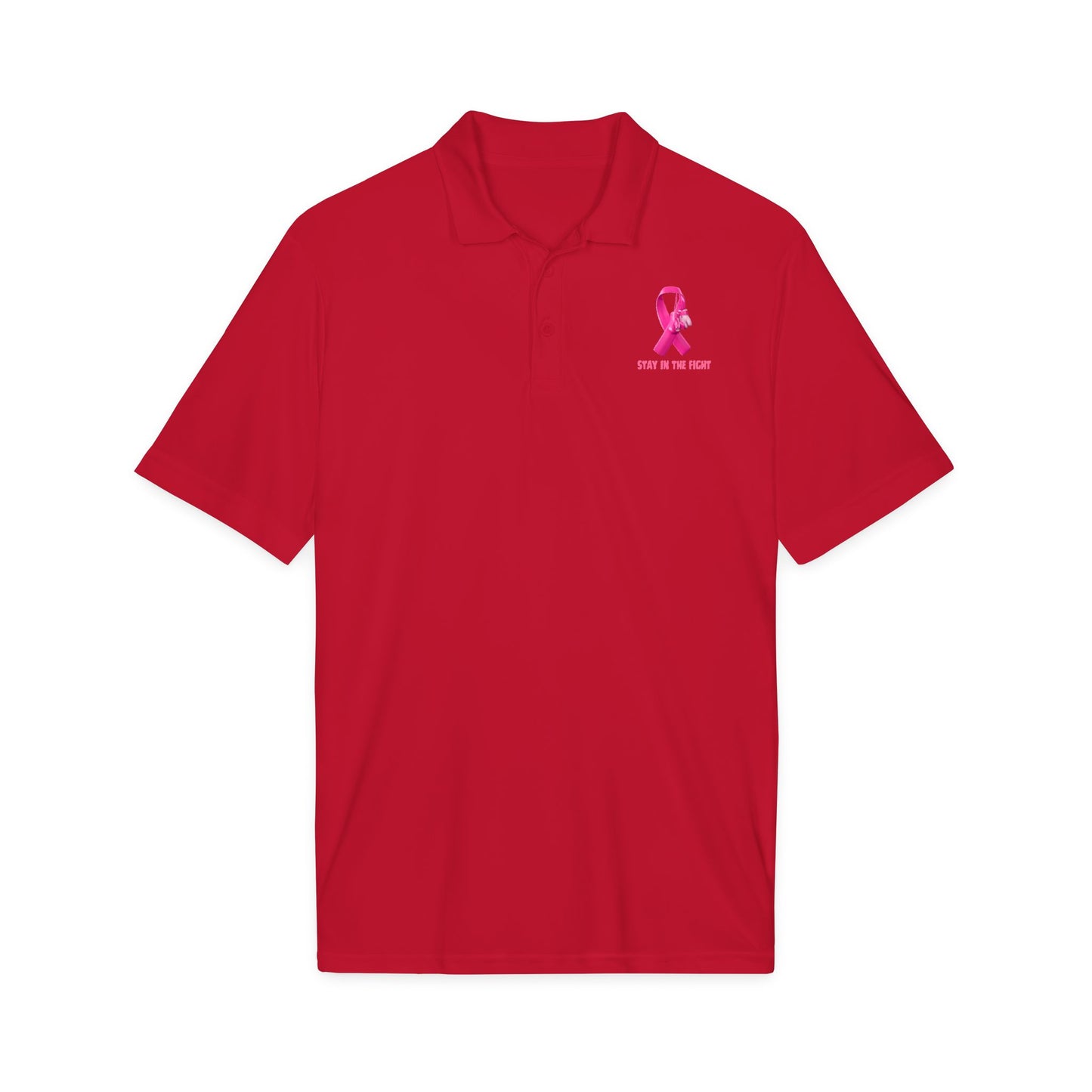 Breast Cancer Pink Ribbon “Stay in the Fight” Polo