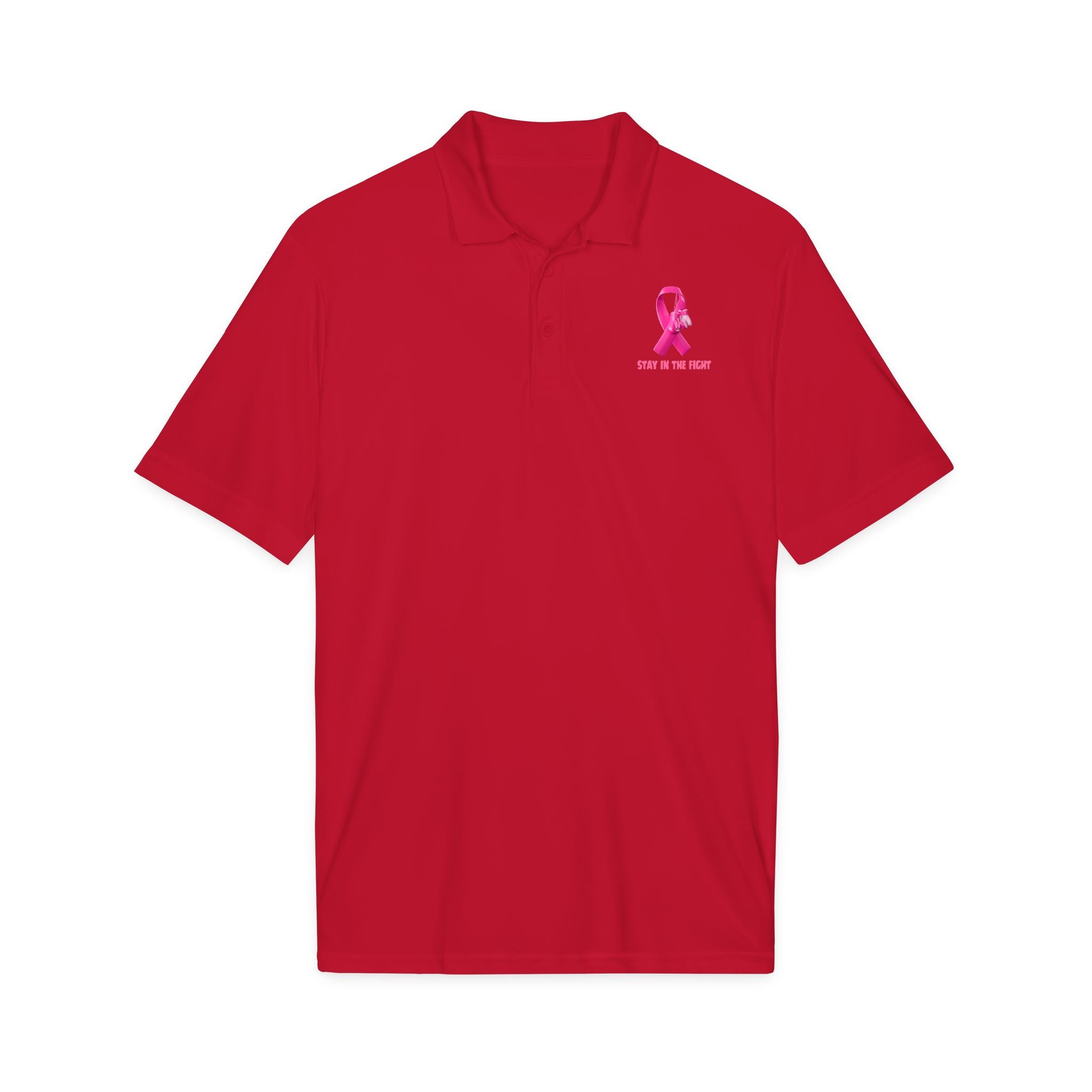 Breast Cancer Pink Ribbon “Stay in the Fight” Polo
