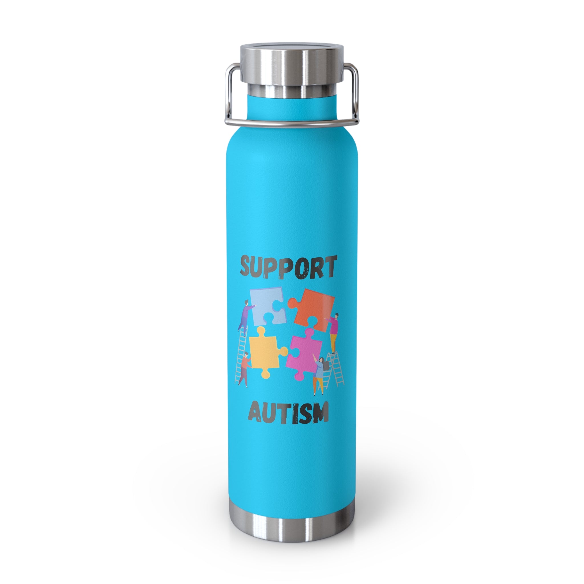 Support Autism Puzzle Piece Awareness - 22oz Insulated Water Bottle