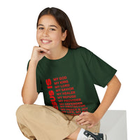 Christian JESUS IS Youth Short Sleeve - Red