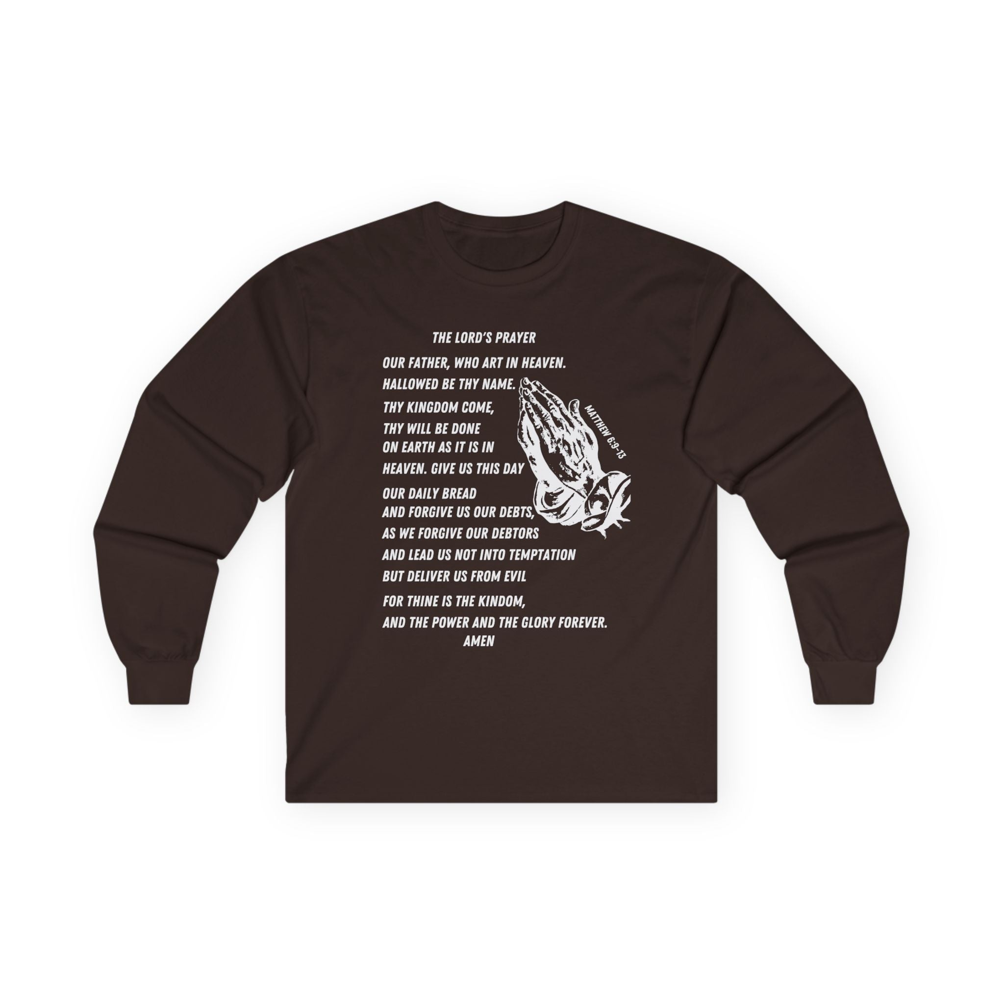 The Lord's Prayer Long Sleeve Tee- White