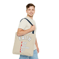 FAITH: Forget About Impossible, Trust Him Tote - Sand