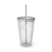 Breast Cancer Awareness 16oz Tumbler with Straw - Butterfly, Heart