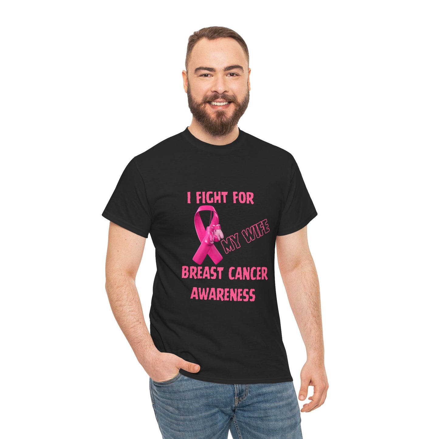 I Fight for My Wife Pink Ribbon T-Shirt