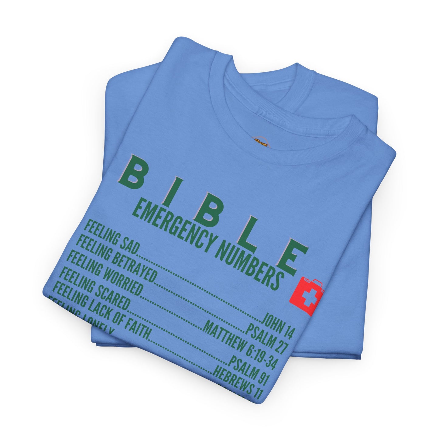 Bible Emergency Numbers Tee - Green