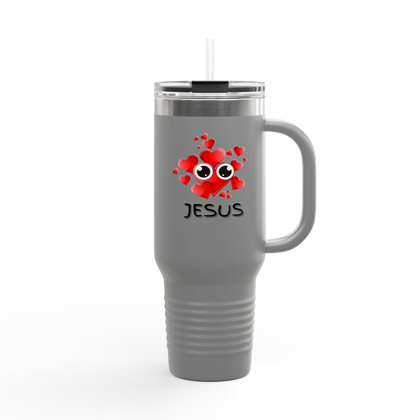 Eye Love Jesus Insulated Travel Mug, 40oz Black