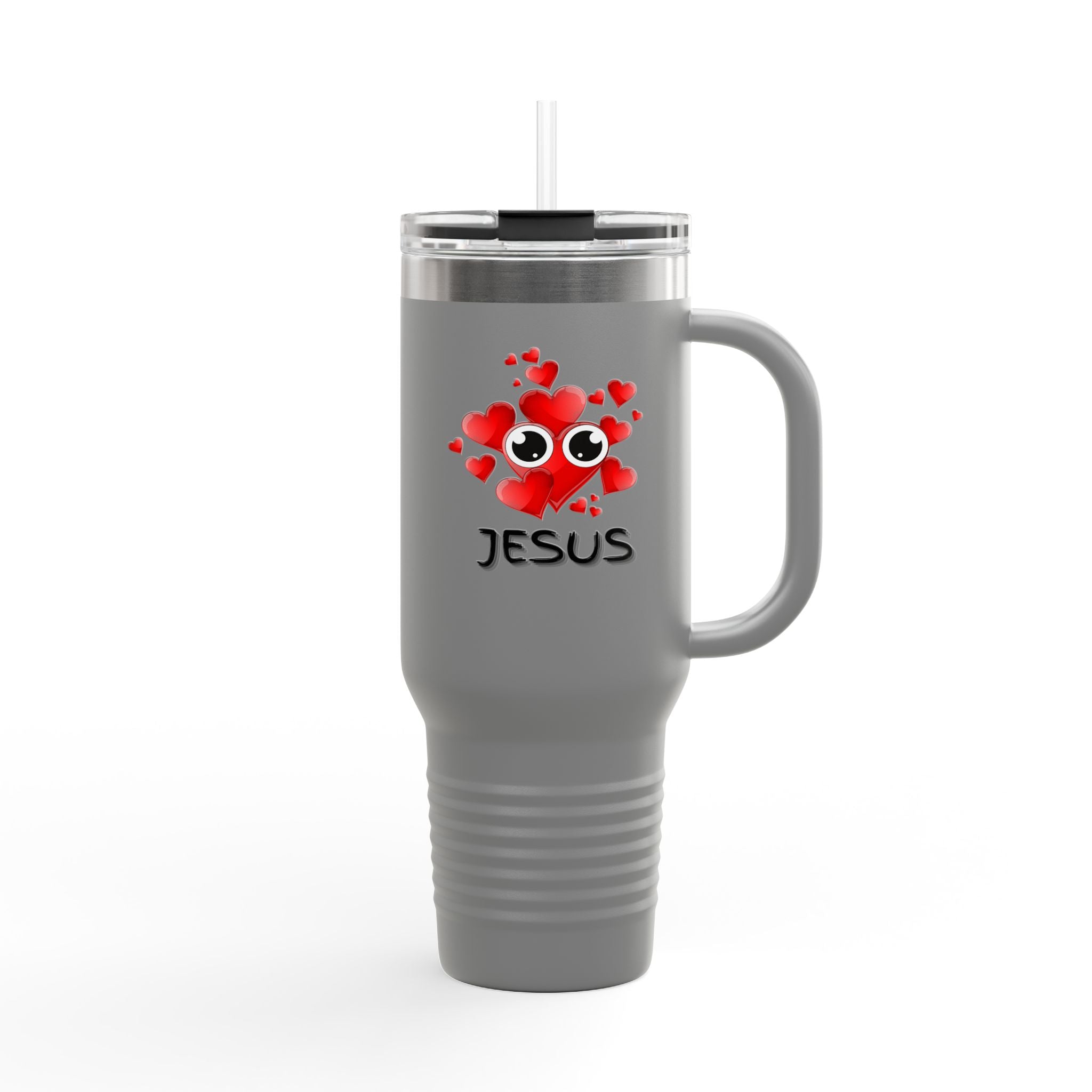 Eye Love Jesus Insulated Travel Mug, 40oz Black
