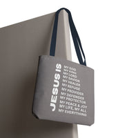 Christian JESUS IS Tote Bag - Grey