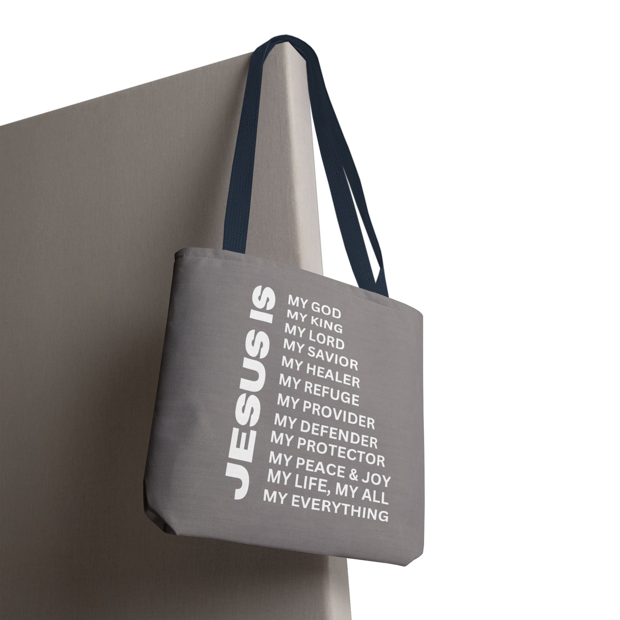 Christian JESUS IS Tote Bag - Grey