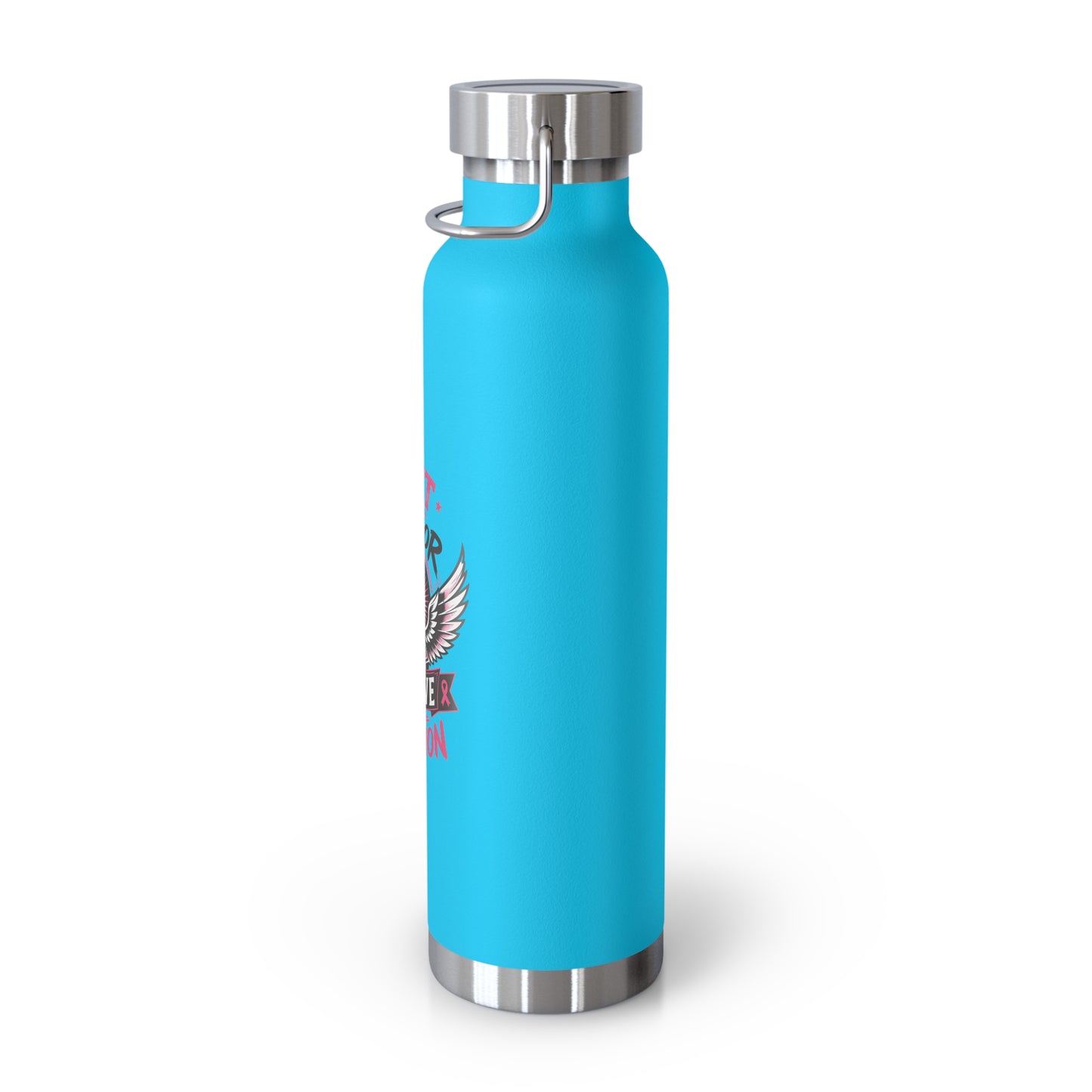Fight Warrior Survive Champion Pink Ribbon 22oz Insulated Water Bottle