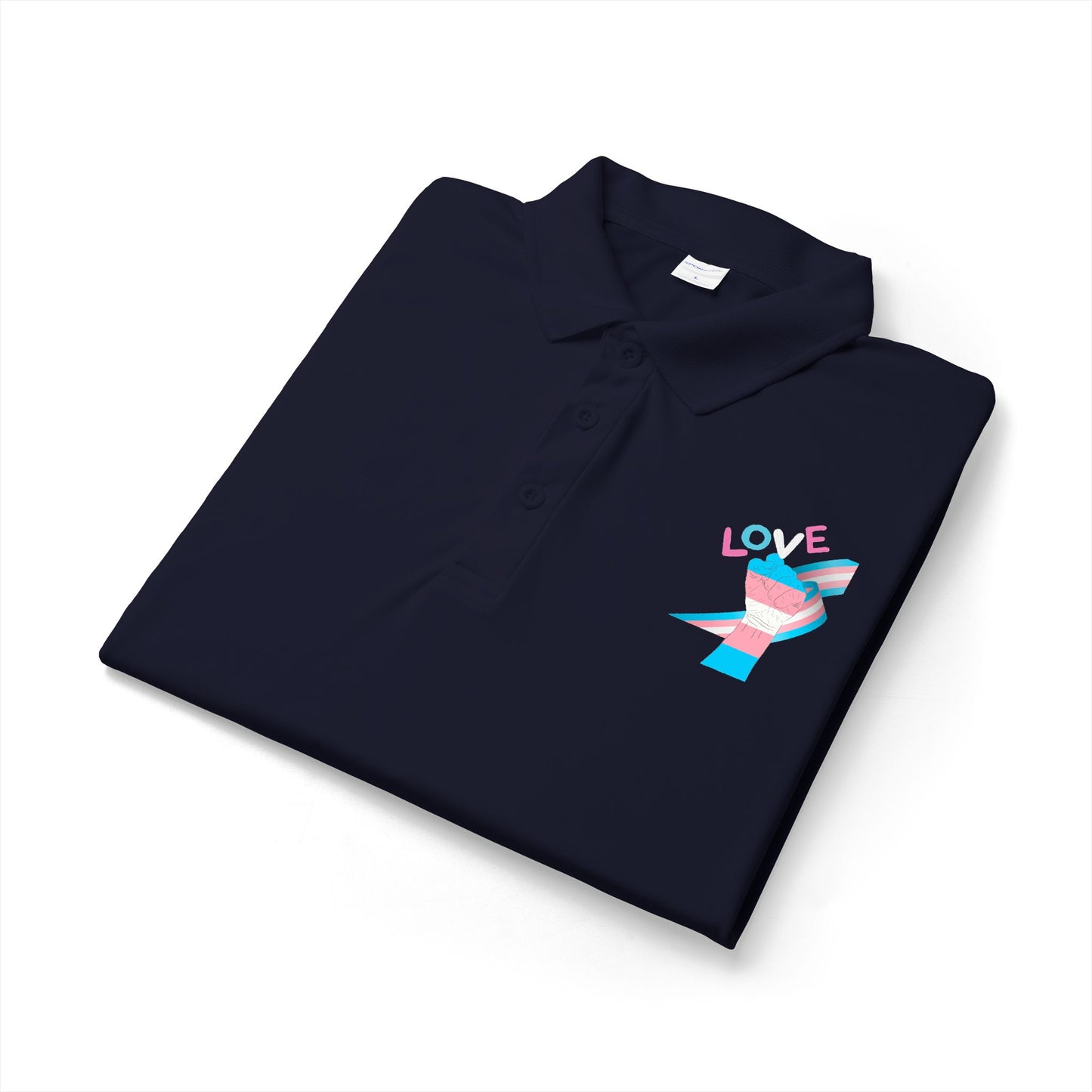 Trans Pride Fist Love Polo