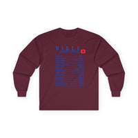 Bible Emergency Numbers Long Sleeve Tee - Blue