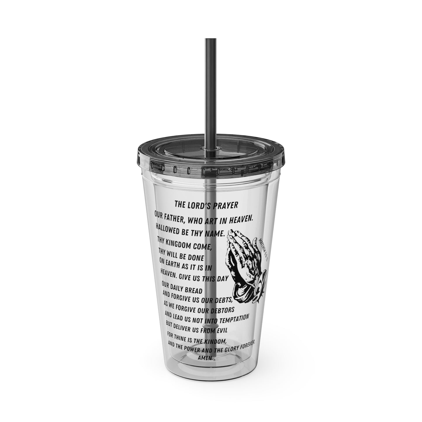 The Lord's Prayer 16oz Tumbler with Straw