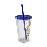 Jesus Crown of Thorns 16oz Tumbler with Straw