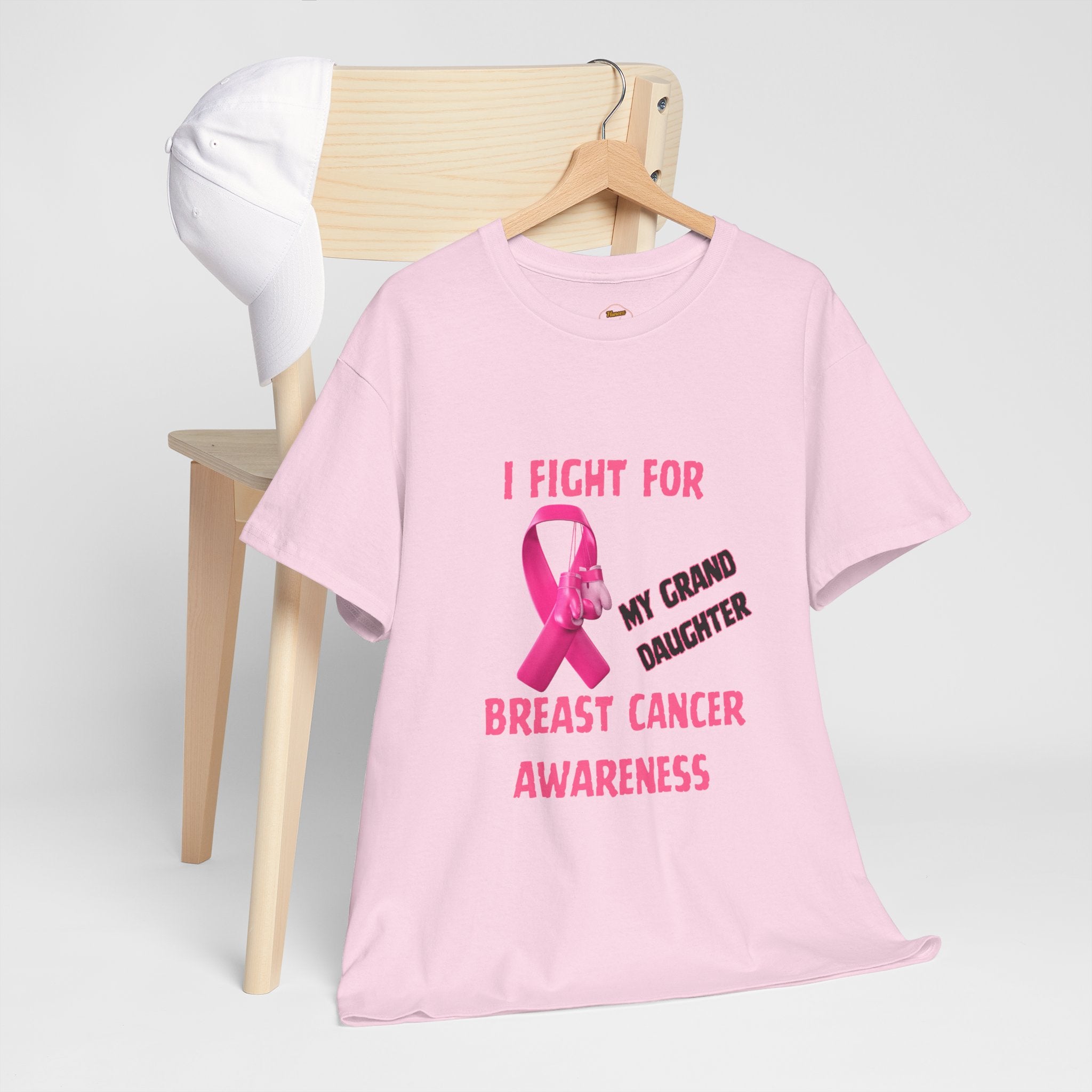 I Fight for My Granddaughter Pink Ribbon Tee