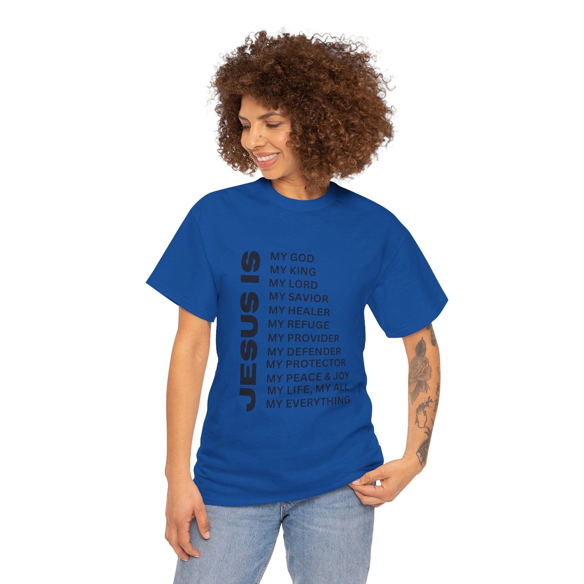 Christian JESUS IS T‑Shirt - Black