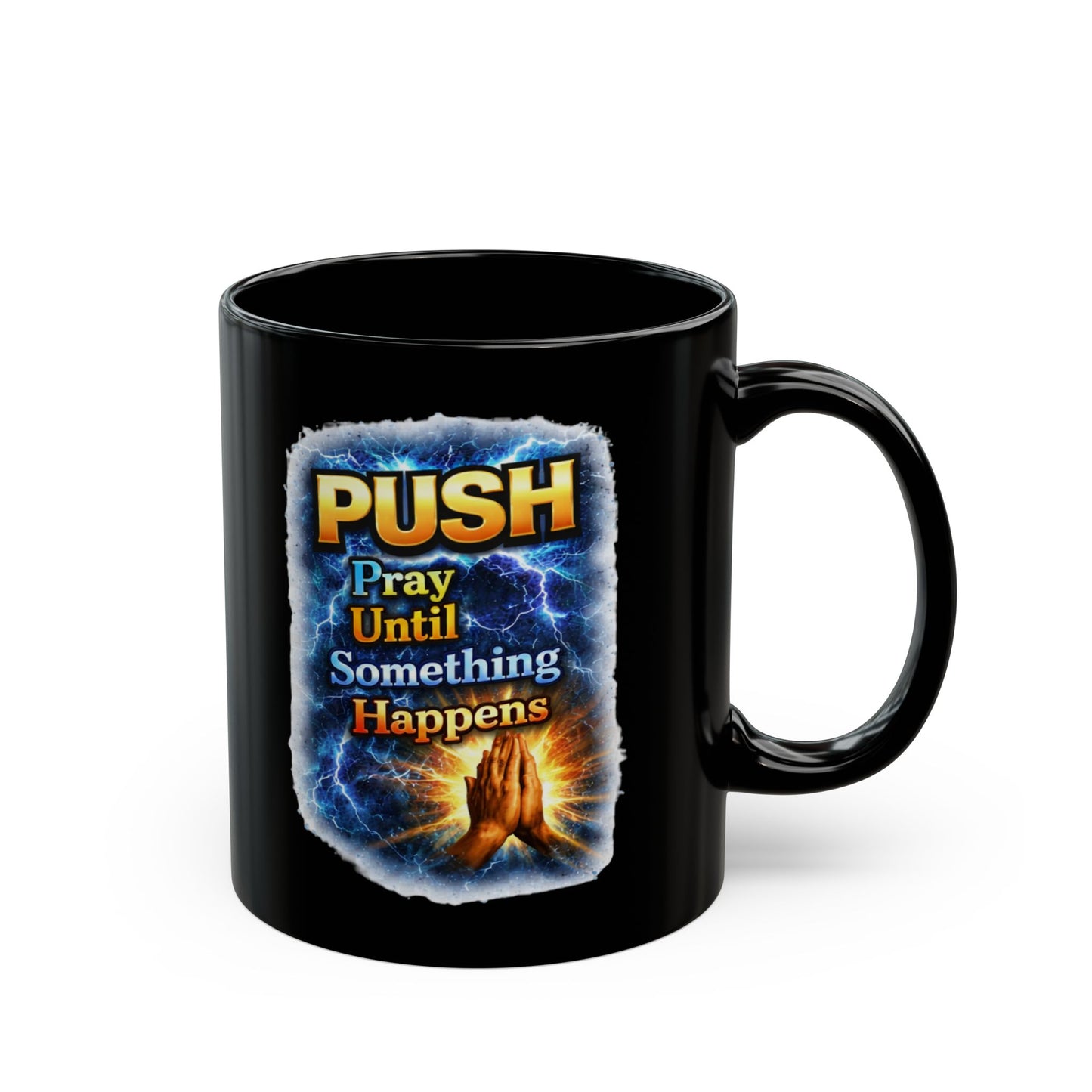 Push Black Coffee Mug - Hands — (11oz & 15oz)