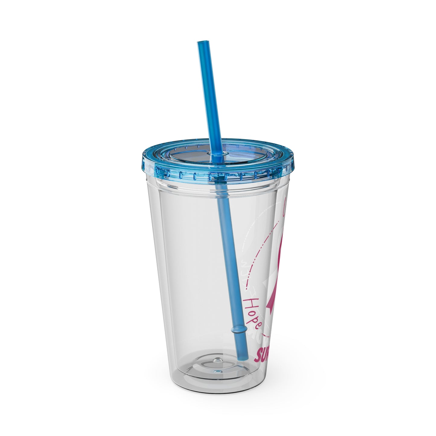 Breast Cancer Survivor 16oz Tumbler with Straw