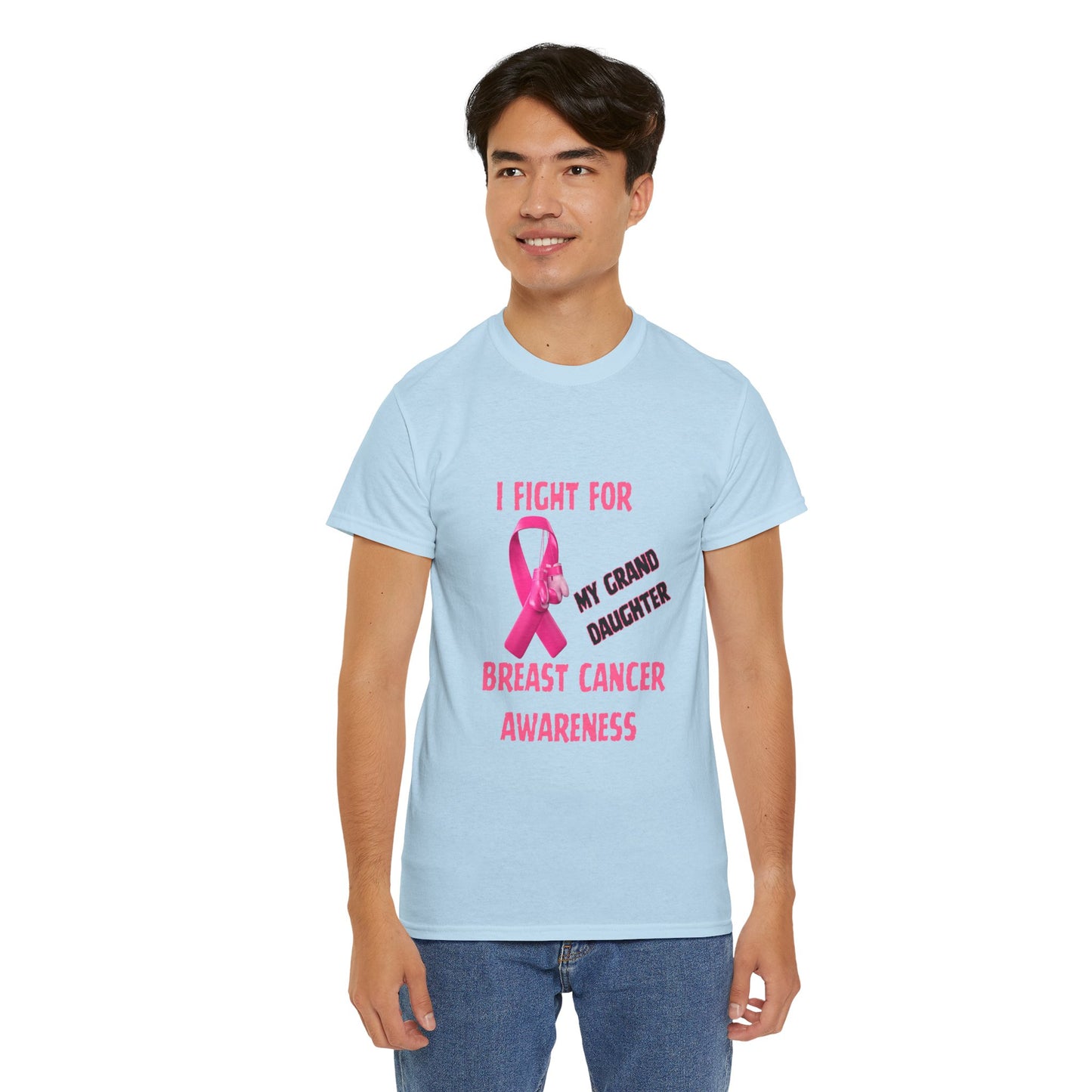 I Fight for My Granddaughter Pink Ribbon Tee
