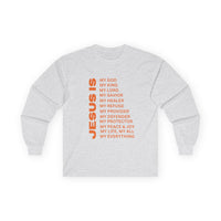 Christian JESUS IS Long Sleeve - Orange