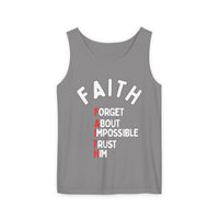 Faith Tank Top — "Forget About Impossible, Trust Him"