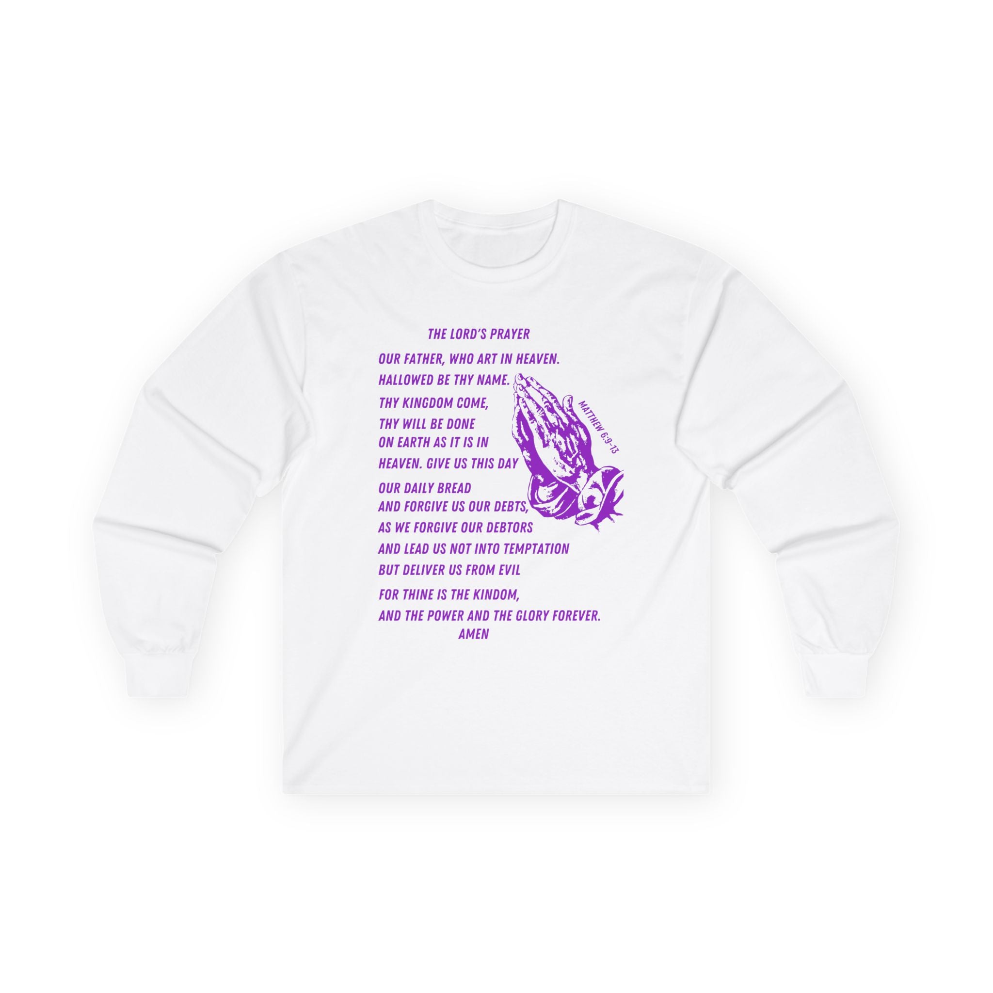 The Lord's Prayer Long Sleeve Tee - Purple