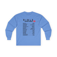 Bible Emergency Numbers Long Sleeve Tee - Black