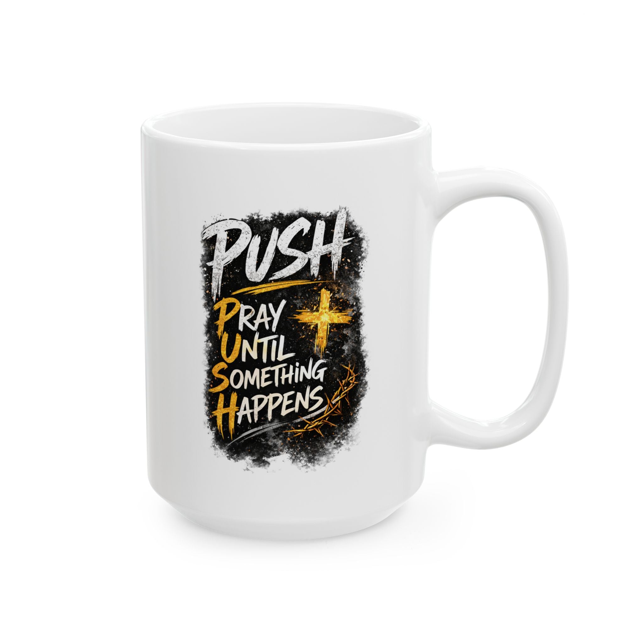 Push White Coffee Mug (11oz/15oz)