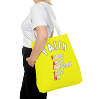 FAITH: Forget About Impossible, Trust Him Tote - Yellow