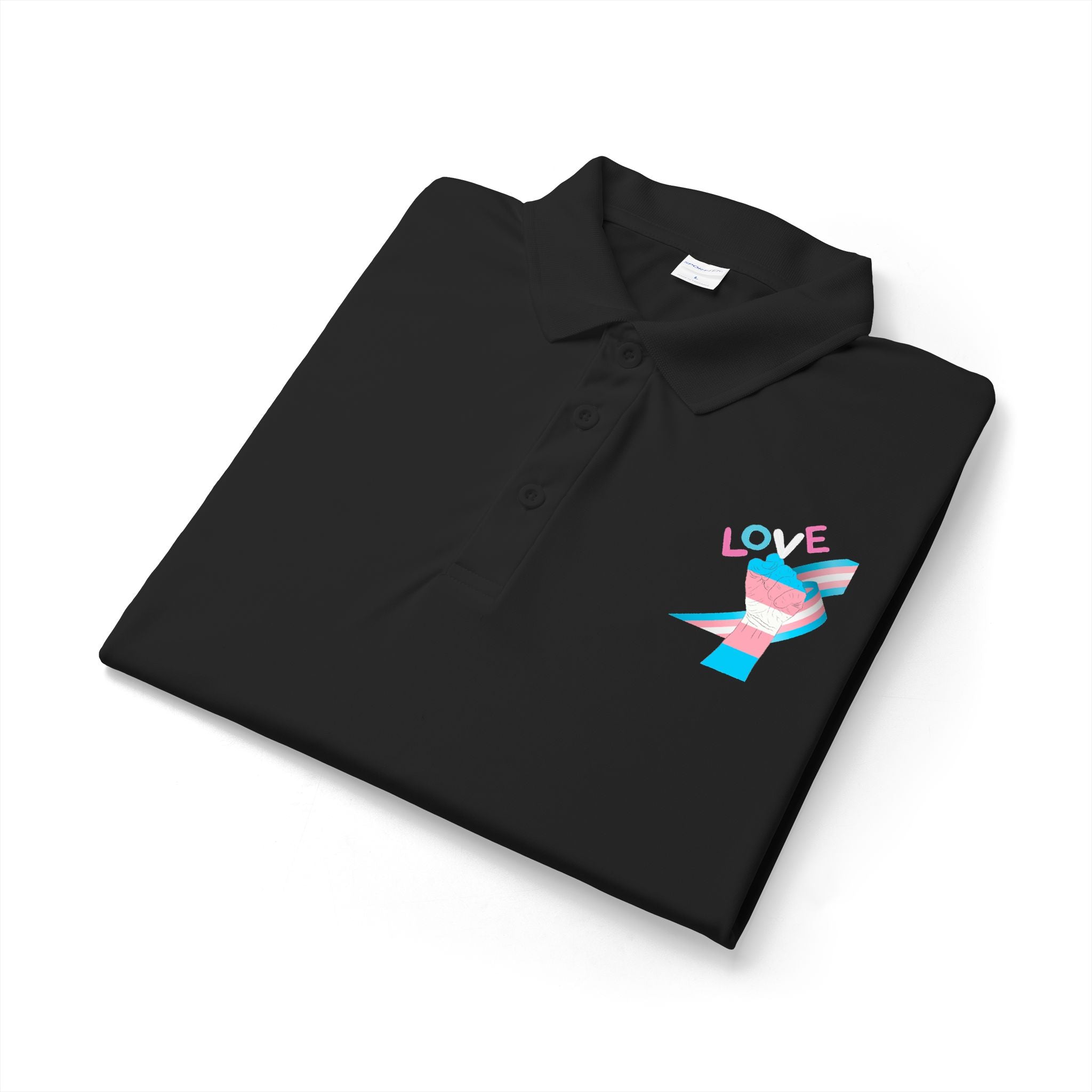 Trans Pride Fist Love Polo