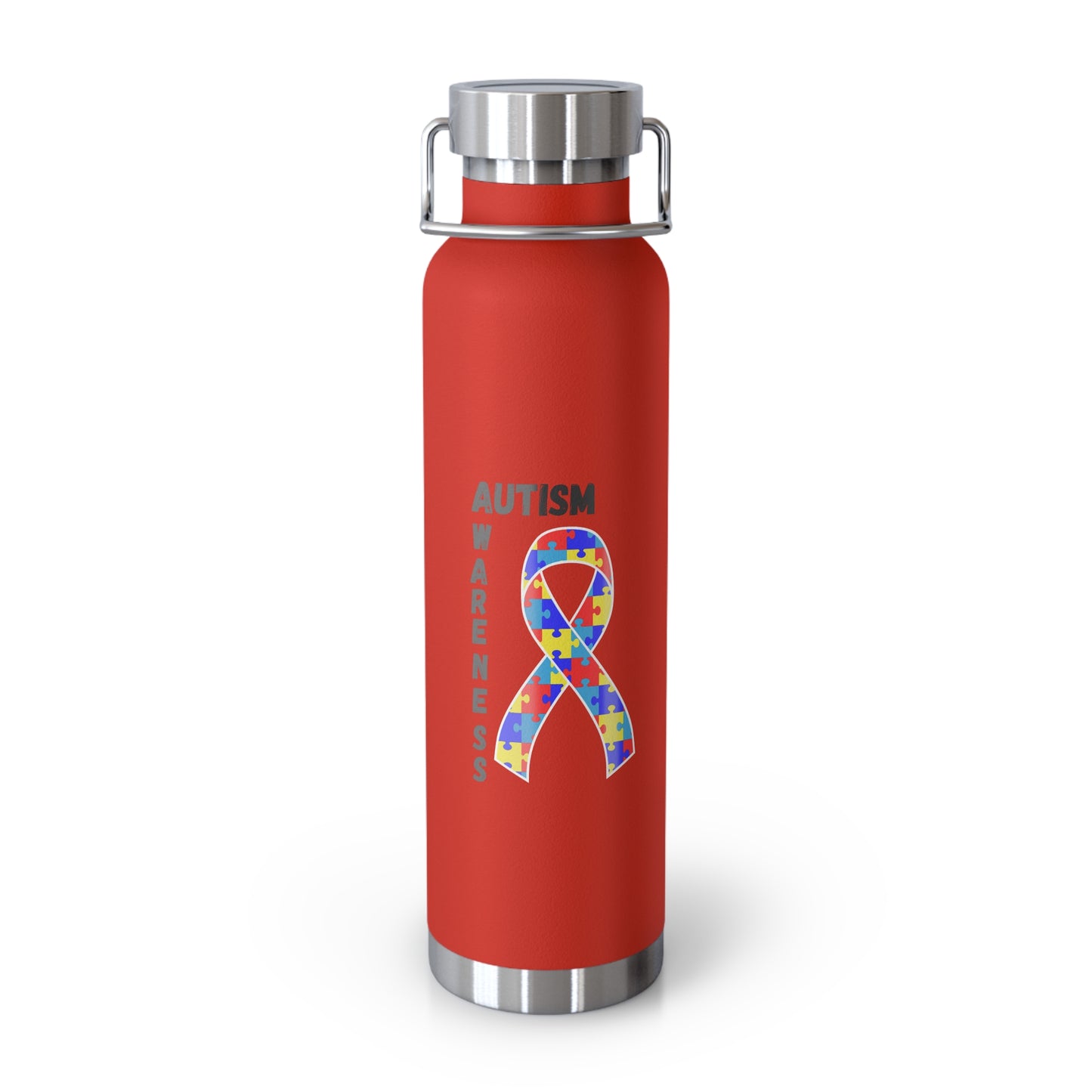 Autism Awareness Puzzle Ribbon 22oz Insulated Water Bottle